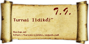 Turnai Ildikó névjegykártya